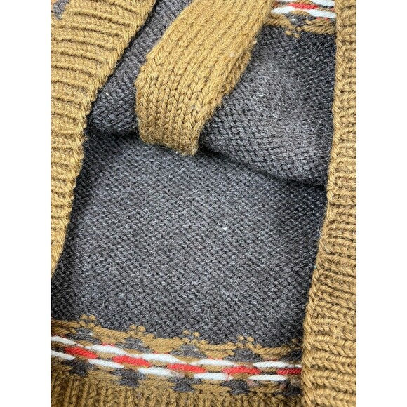 Vtg CJ Viking Womens Cardigan Sz L Hand-Knit Wool Fair Isle Scandinavian Denmark - Picture 10 of 11